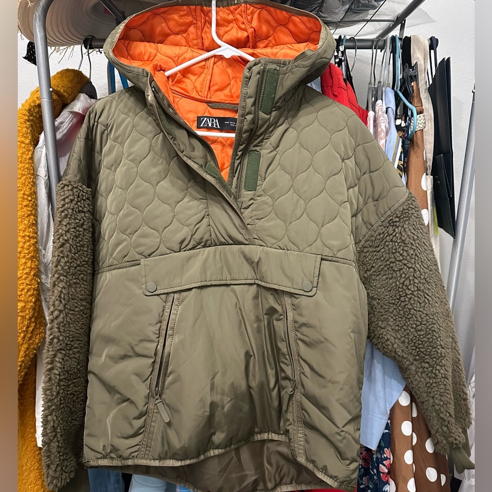 Zara puffer jacket oversized